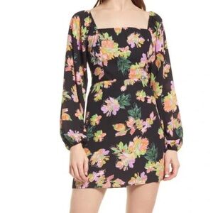Lush Long-Sleeve Mini Dress NWT